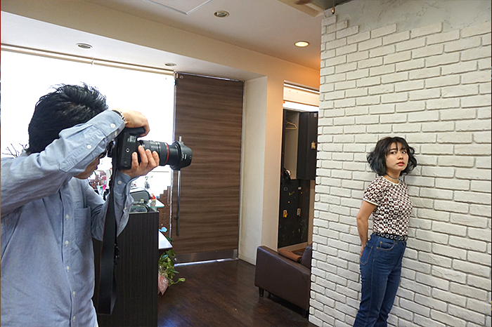 hair salon Re:search (ヘアサロン リサーチ) 撮影風景